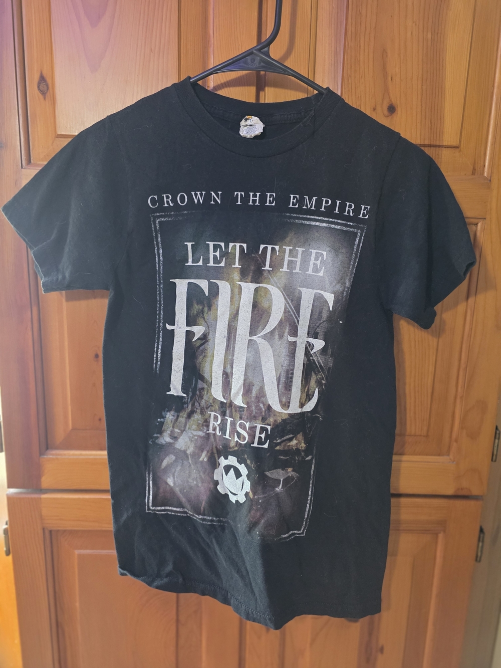 "Let The Fire Rise" Black Graphic Tee Crown The Empire